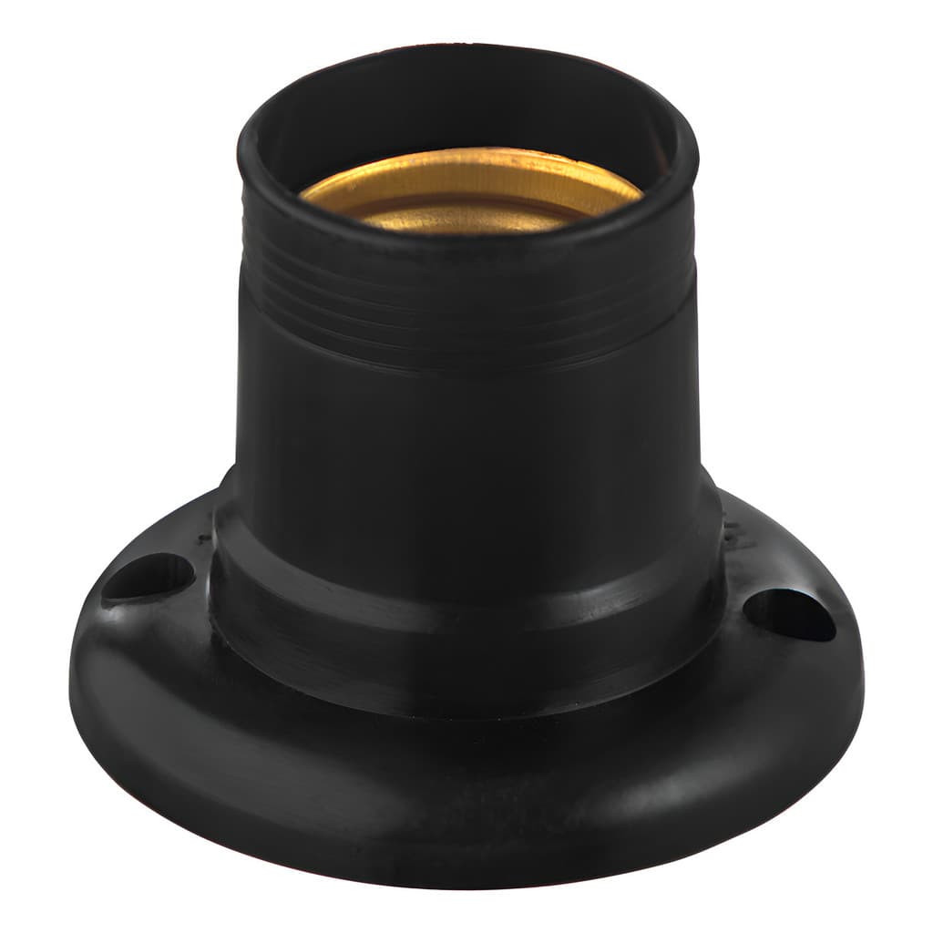 Kit 5 Bocal Fixo De Teto Soquete Termoplástico Preto E27