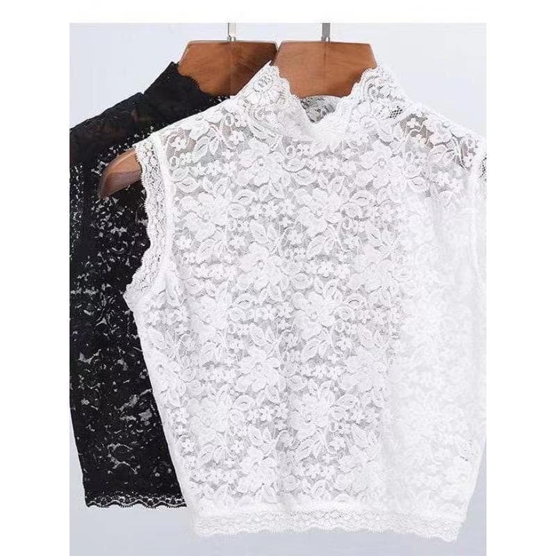 Novo estilo gola alta gola falsa camisa de renda interna feminina Bottoming gola falsa camisola camisa decoração All-Mat