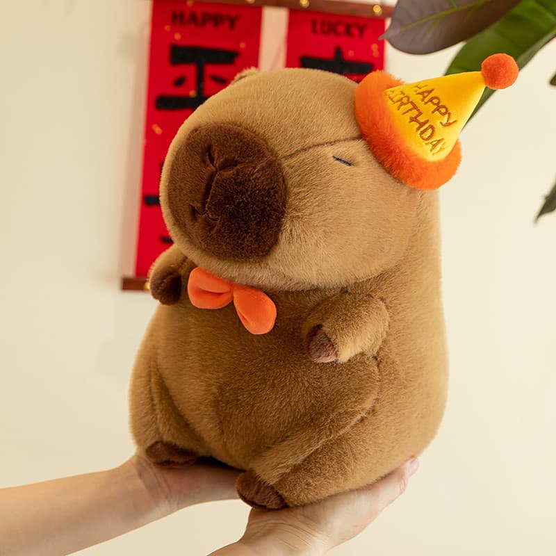 Novo produto Kapibara boneca brinquedo de pelúcia cartola capivara presente para namorada boneca travesseiro Ragdoll