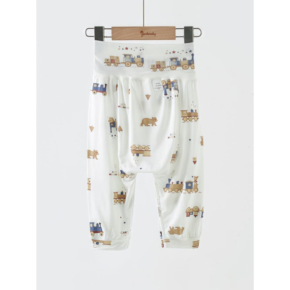 Bebê bebê casa calças verão estilo fino Lenzing Modal masculino feminino bebê dos desenhos animados cintura alta grandes