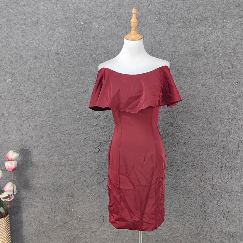 Vestido curto simples de um ombro, Casual, simples, todos os dias, aparência mais fina, saia curta, beira-mar, praia, ve