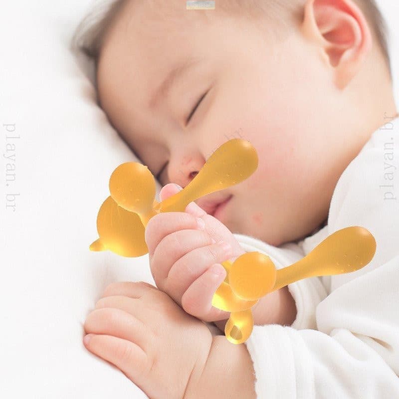 Bastão De Dentição De Silicone Para Bebês , Brinquedos Calmantes O Período , Mordedor De Mão , Antialérgico