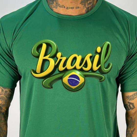 Camiseta Brasil Dry Fit premium torcedor
