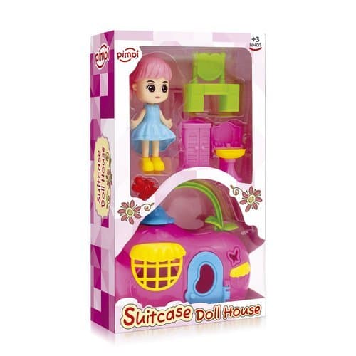 Casa Boneca Miniatura Portatil Com Moveis Acessorios Brinquedo Infantil Criativo