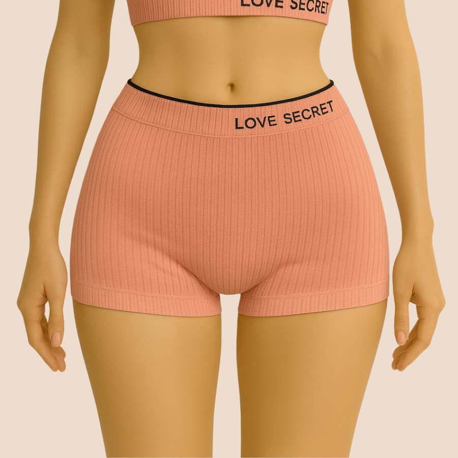 Kit 5 Calcinha Boxer Feminina Canelada Modeladora Sem Costura Confortável Premium