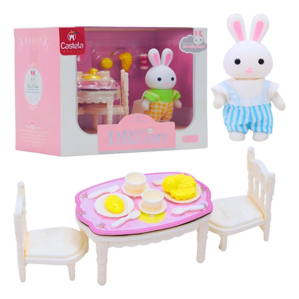 Conjunto De Móveis De Sala De Jantar Family Of Rabbits Simi