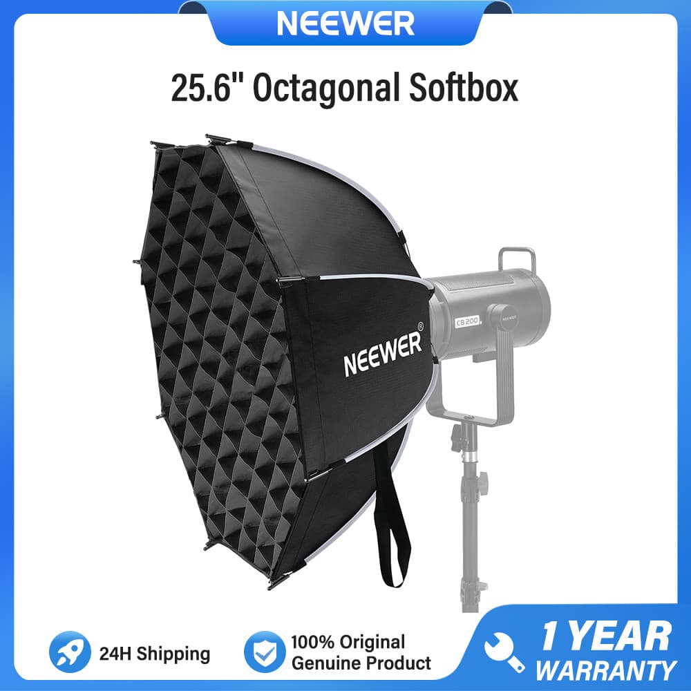 NEEWER Softbox Octogonal De 25.6', Caixa Macia Parabólica De Liberação Rápida Com Montagem Bowens , Difusores , Compatív