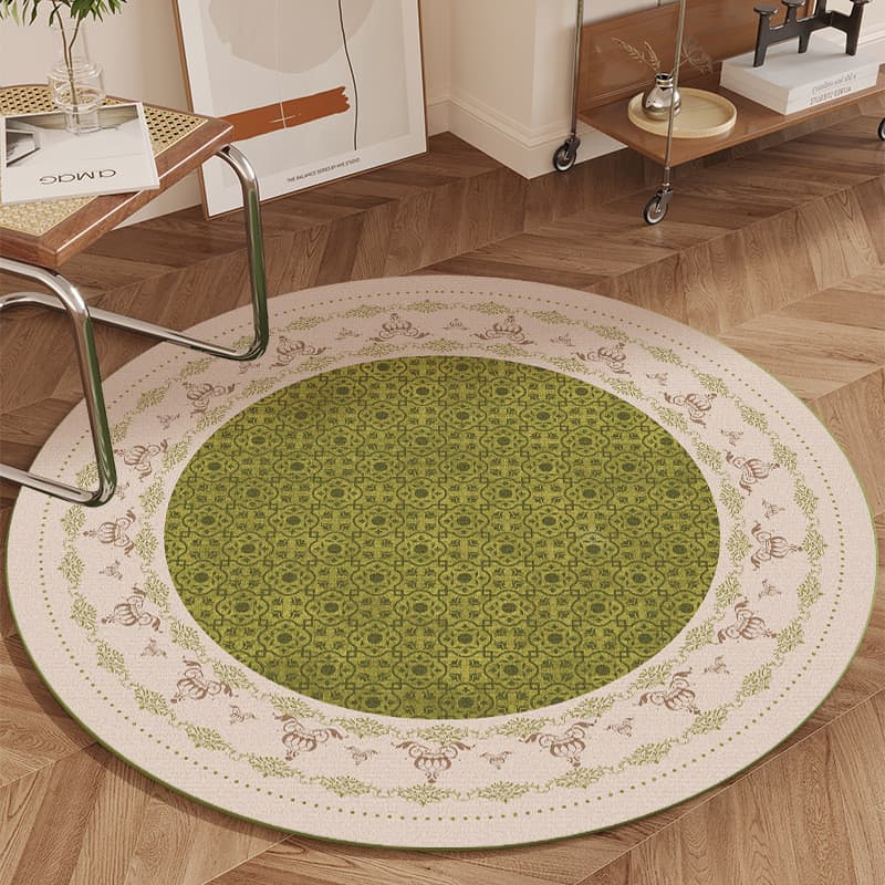 Verde redondo sala de estar estilo Medieval único sofá tapete almofada High-End sentimento quarto vestiário cadeira de b