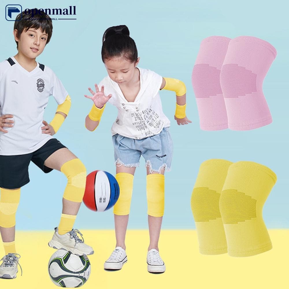 OMALL 1 Par De Joelheiras Esportivas Infantis Em Cores Doces Para Esportes Ao Ar Livre Anti-Queda Leve Proteção Respiráv