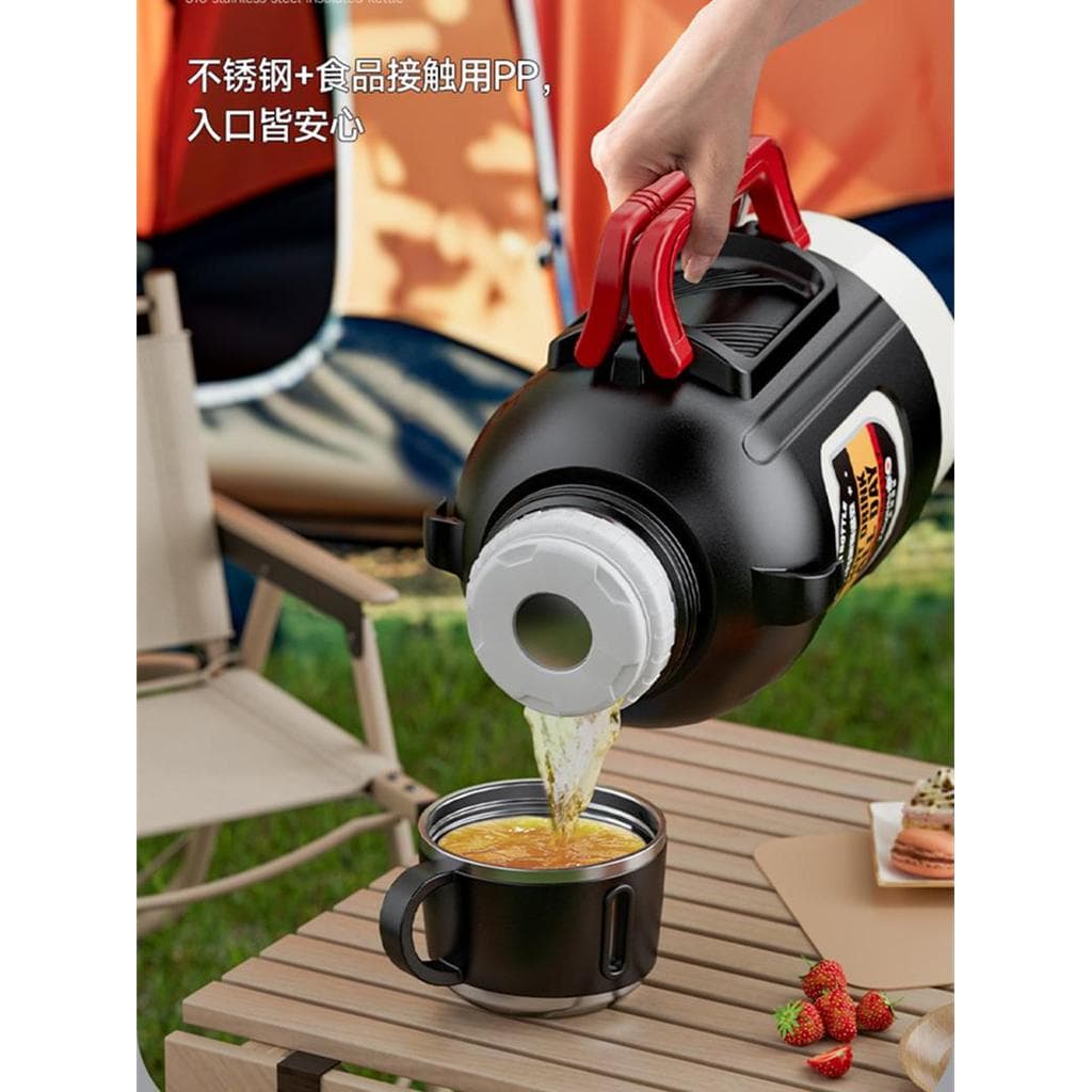 Copo térmico doméstico de grande capacidade, aço inoxidável, viagem ao ar livre, carro, garrafa de água portátil, garraf