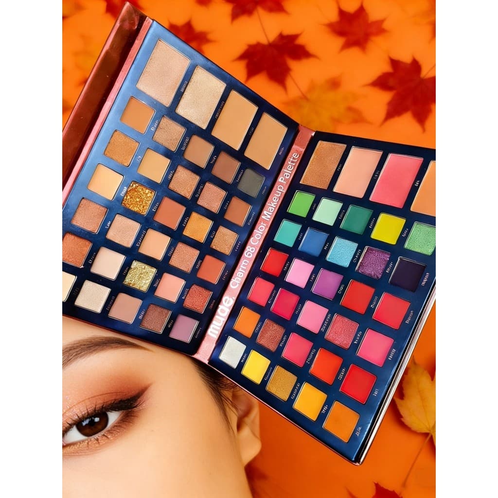 80 paleta de sombras à prova d'água, placa grande, multicolorida, perolada, fosca, Glitter, lantejoulas, três camadas, l