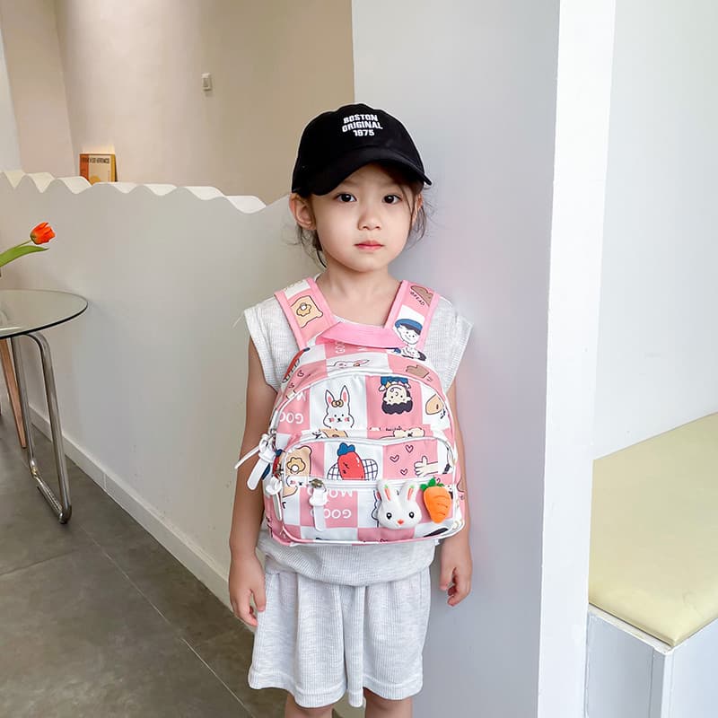 Cenoura coelho mochila meninas mochila passeio bonito infantil luz jardim de infância bebê mochila viagem