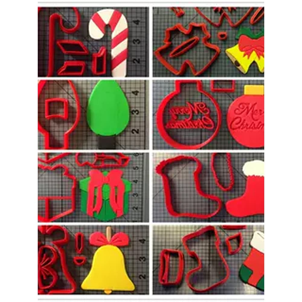 Presente de natal molde de biscoito padrão pão cozido no vapor doméstico dos desenhos animados Fondant bolo corte molde