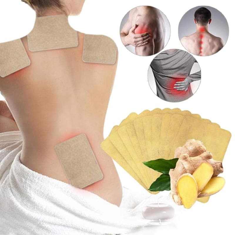 100pçs adesivo para dor Joelheiras FatiasDe Gengibre Promoçäo De CirculaçäoSangue Alívio Da Dor Patch OriginalRepelente
