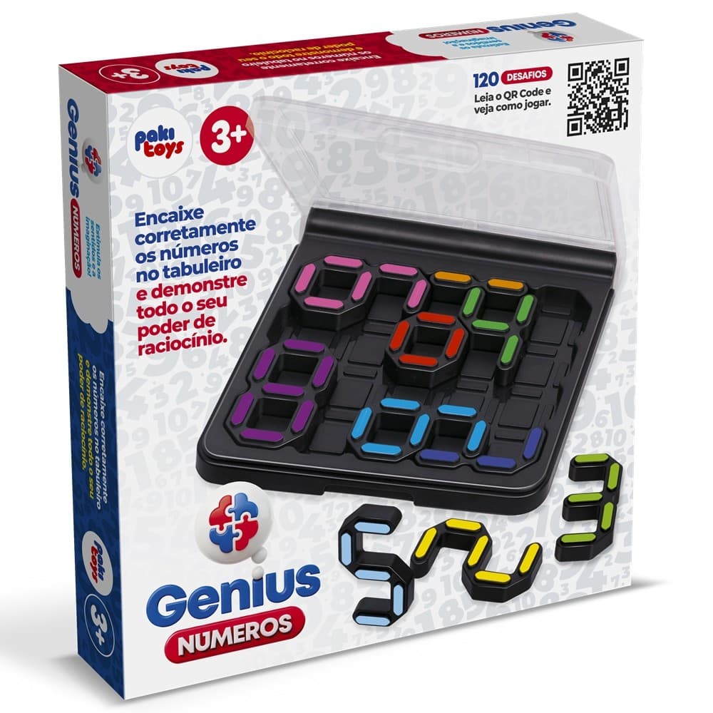 Jogo Genius Números 120 Desafios Brinquedo Raciocínio Lógico