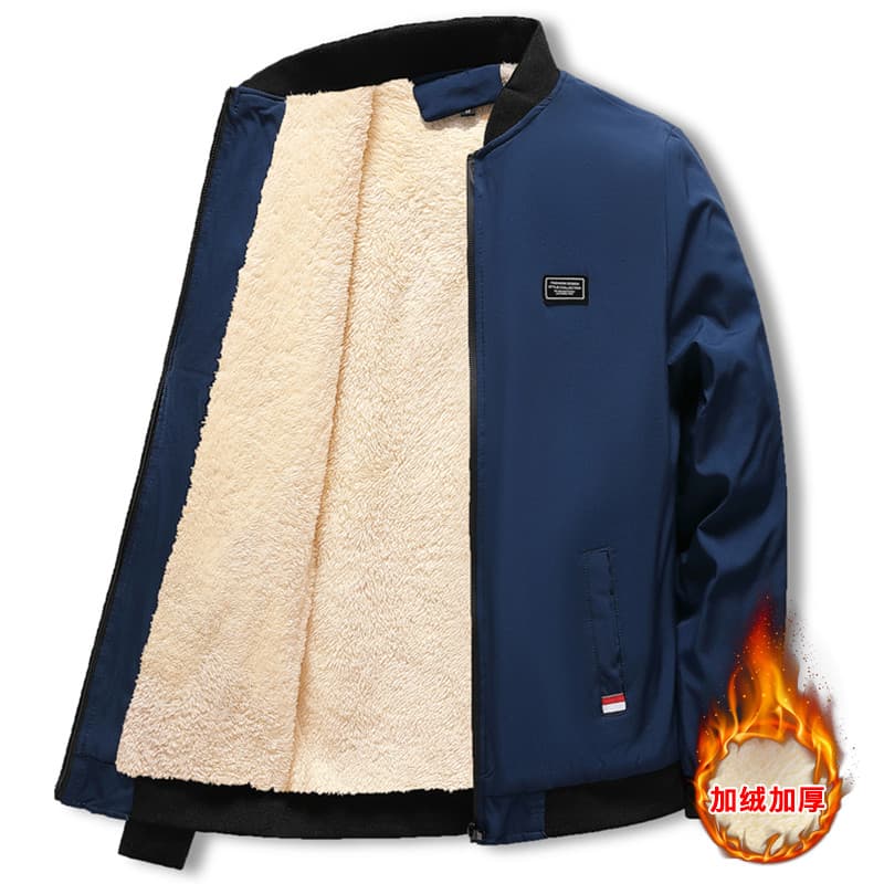 Jaqueta masculina versão coreana Casual forro de lã algodão acolchoado jaqueta masculina outono gola alta topo na moda o
