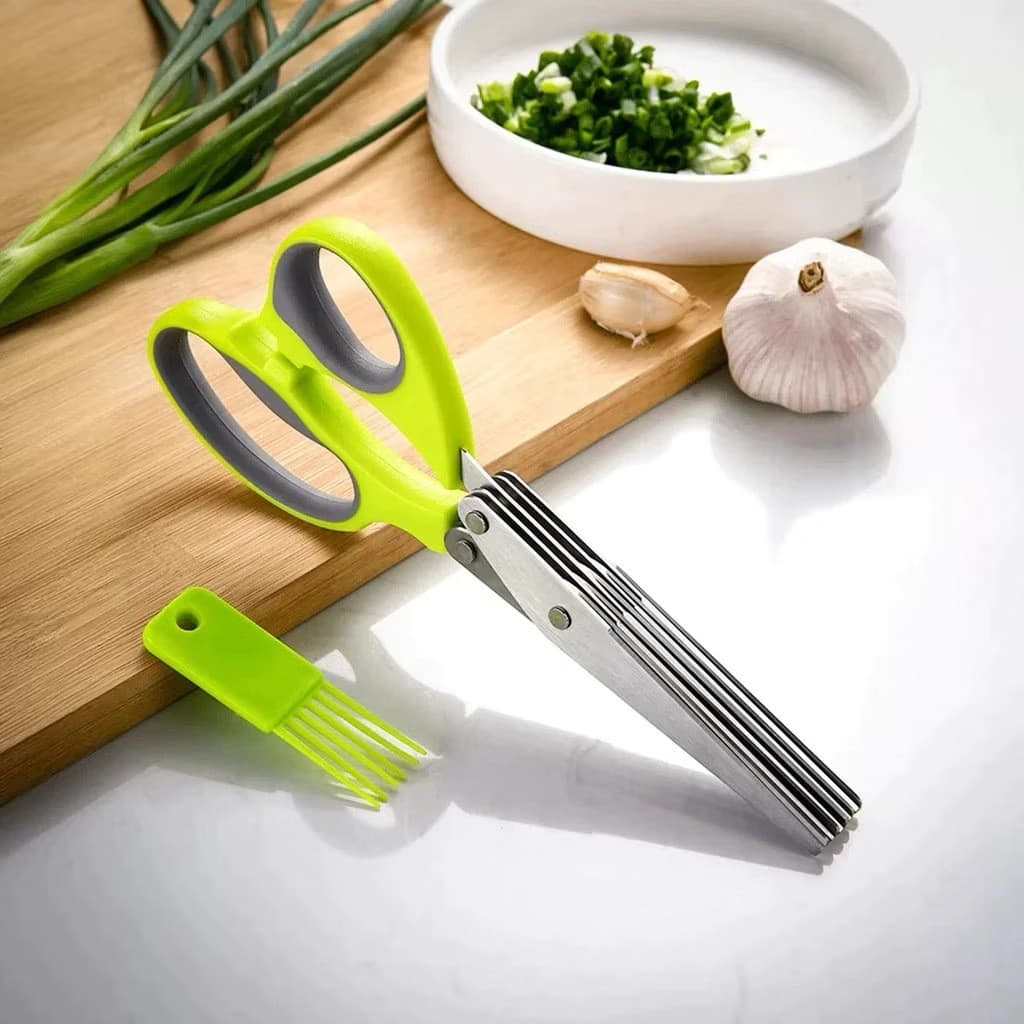 TESOURA 5 LÂMINAS PARA PICAR E CORTAR ALIMENTOS