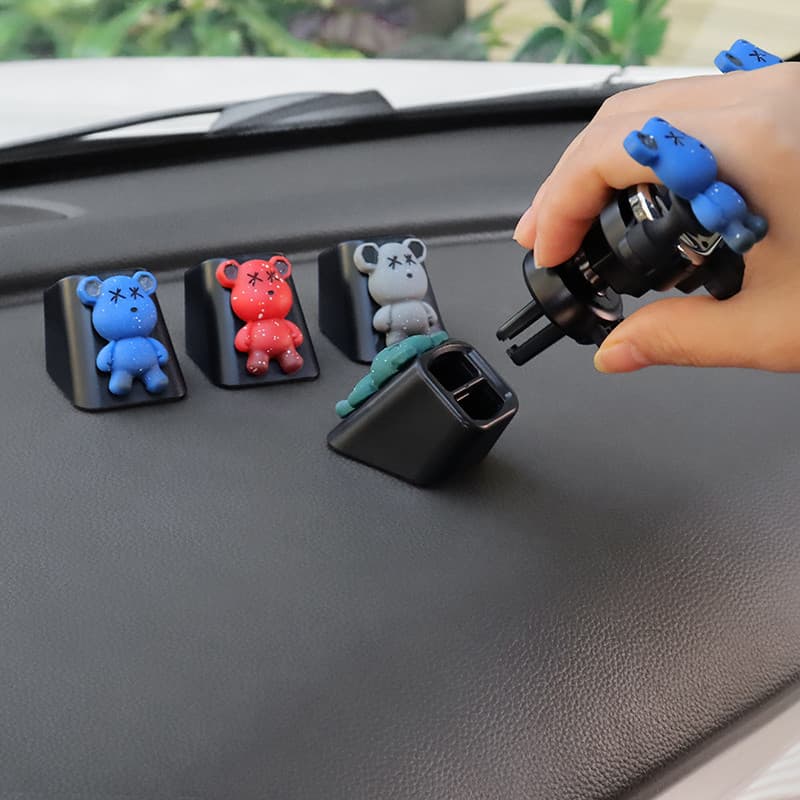 Suporte do telefone móvel do carro gradiente urso Interior do carro acessórios do carro painel de saída de ar quadro sup