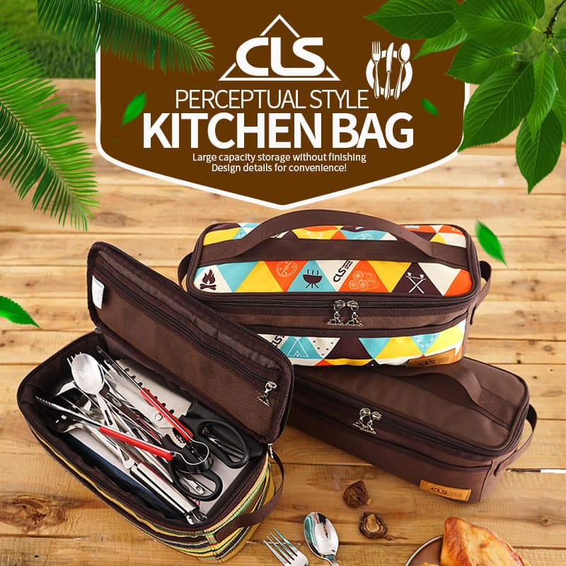 Acampamento ao ar livre churrasco utensílios de mesa saco de armazenamento acampamento piquenique panelas saco de armaze