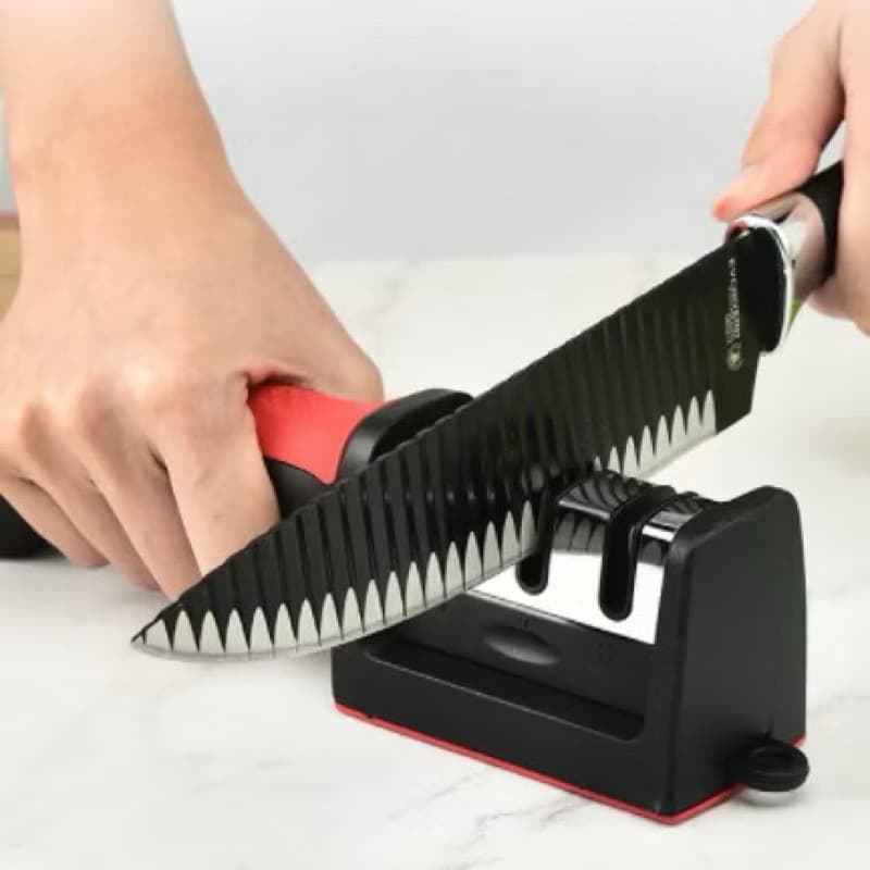 ASAS 1/2/3pcs Afiador de Facas Manual 3 Níveis para Cozinha – Fácil e Rápido