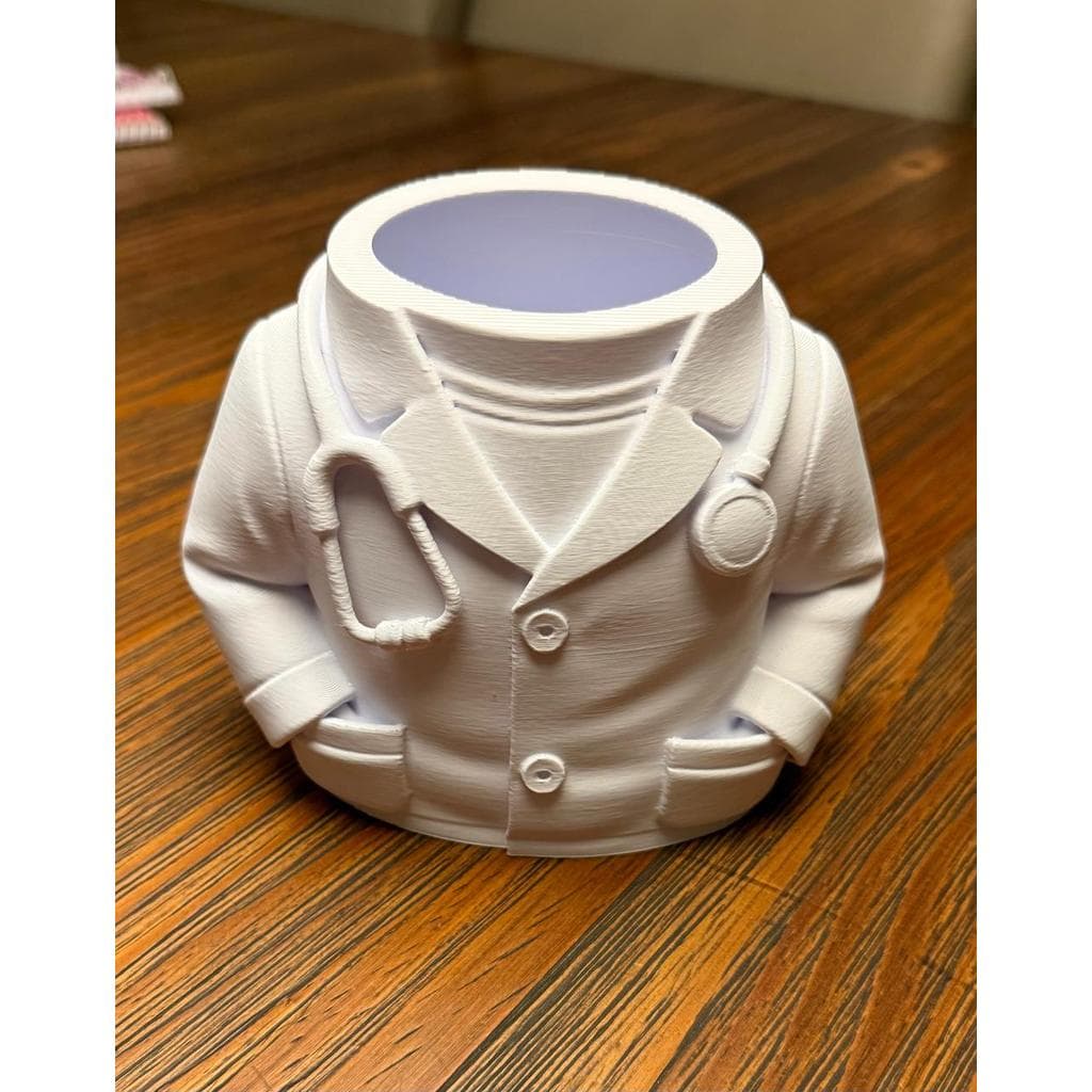 Porta Canetas Jaleco Médico Organizador de Mesa Criativo Decorativo