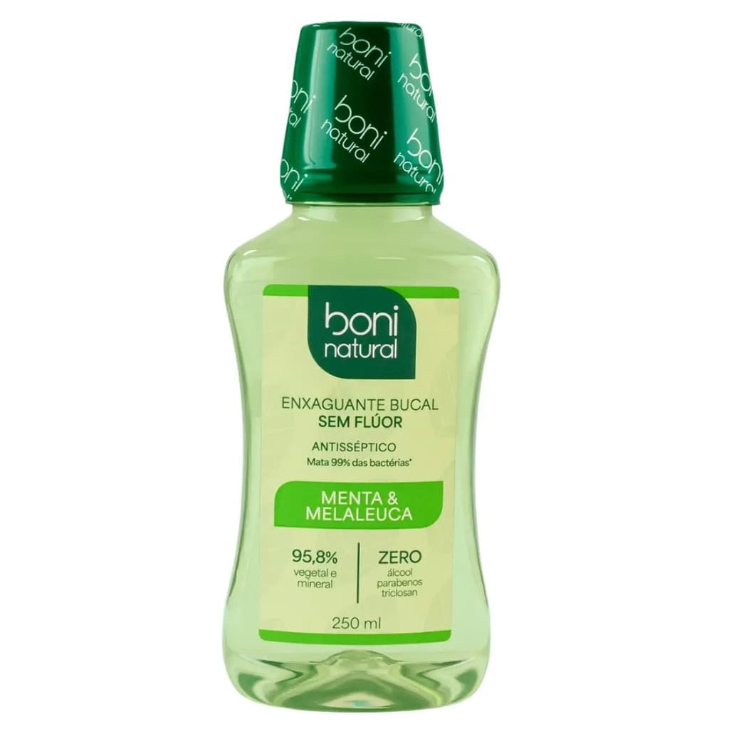 Enxaguante Bucal Vegano Menta E Melaleuca 250ml Boni Natural