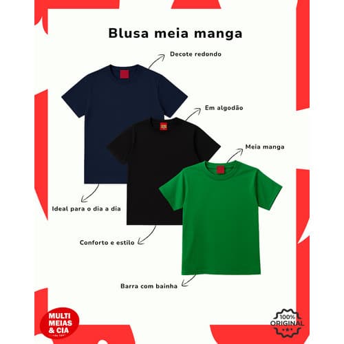Camiseta Kyly Meia Manga Menino Algodão 4/8 Ref:108221