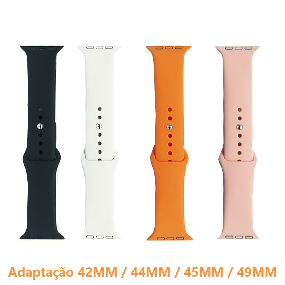 Pulseira De Smartwatch Relógio Inteligente Silicone Para W59/W69/W68 Simples Multicolorida 42mm 45mm 49mm