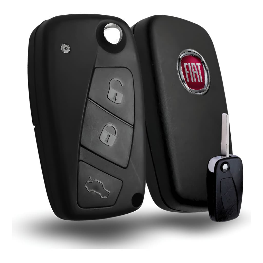 Chave Canivete Carcaça Fiat Linea Stilo Punto Idea 3 Botões