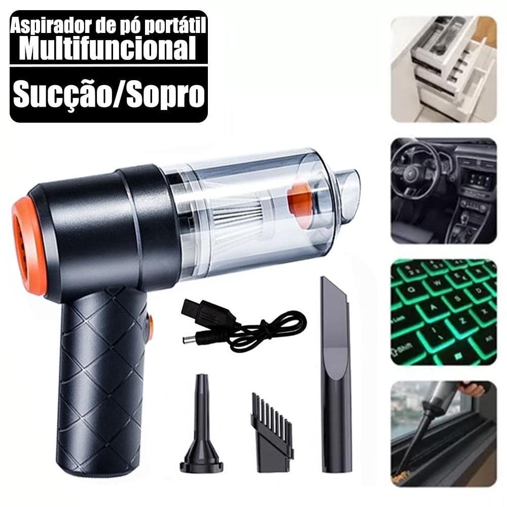 Mini Aspirador Pó Usb 3 Em 1 Portátil Para Carro Casa Limpeza Doméstica Multifuncional Recarregável