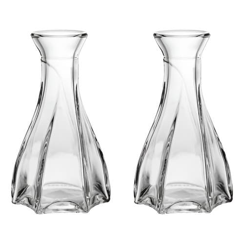 Kit 2 Vaso Decorativo 12cm Vidro Flores Solitário Resistente