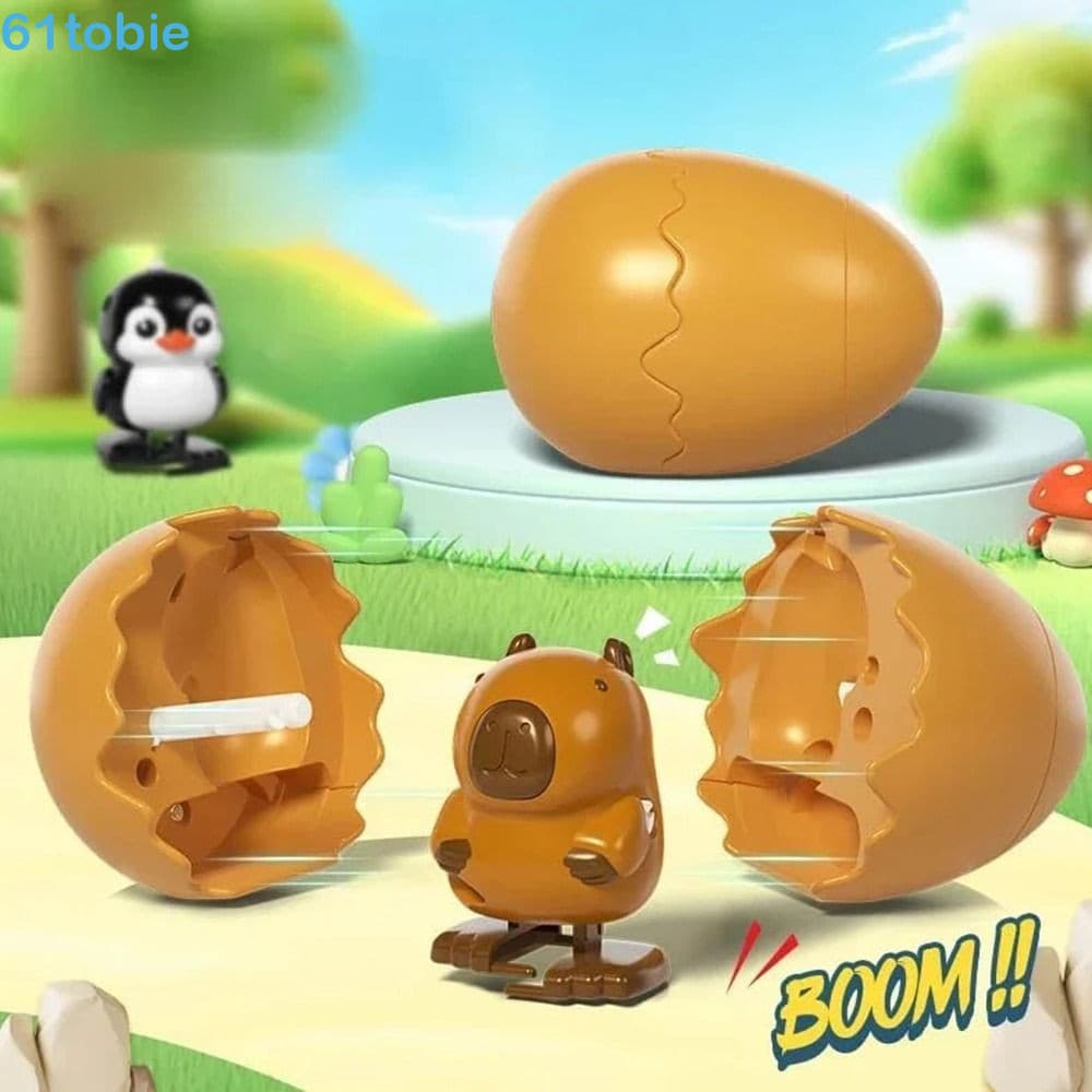 TOBIE Brinquedos De Corda , Mecanismo De Ação Andando , Ovo Saltando Plástico Infantis De Desenho Animado