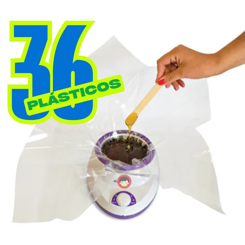 REFIL PLÁSTICO DESCARTÁVEL C/36 AQUECEDOR TERMOCERA PANELA DEPILAÇÃO CERA QUENTE  50x50CM