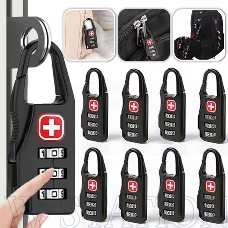Bloqueio De Mochila De Bagagem De Viagem-Cadeado De Liga Portátil-Mini Número De Código De Combinação-Antirroubo-Para Bo