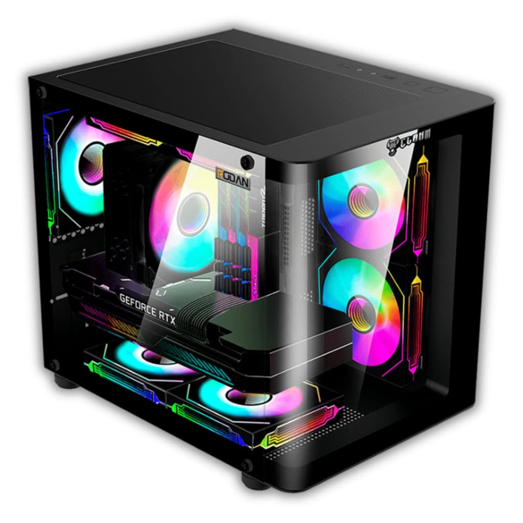 Gabinete Gamer Rodan Fan Branca ARGB Controladora Clanm