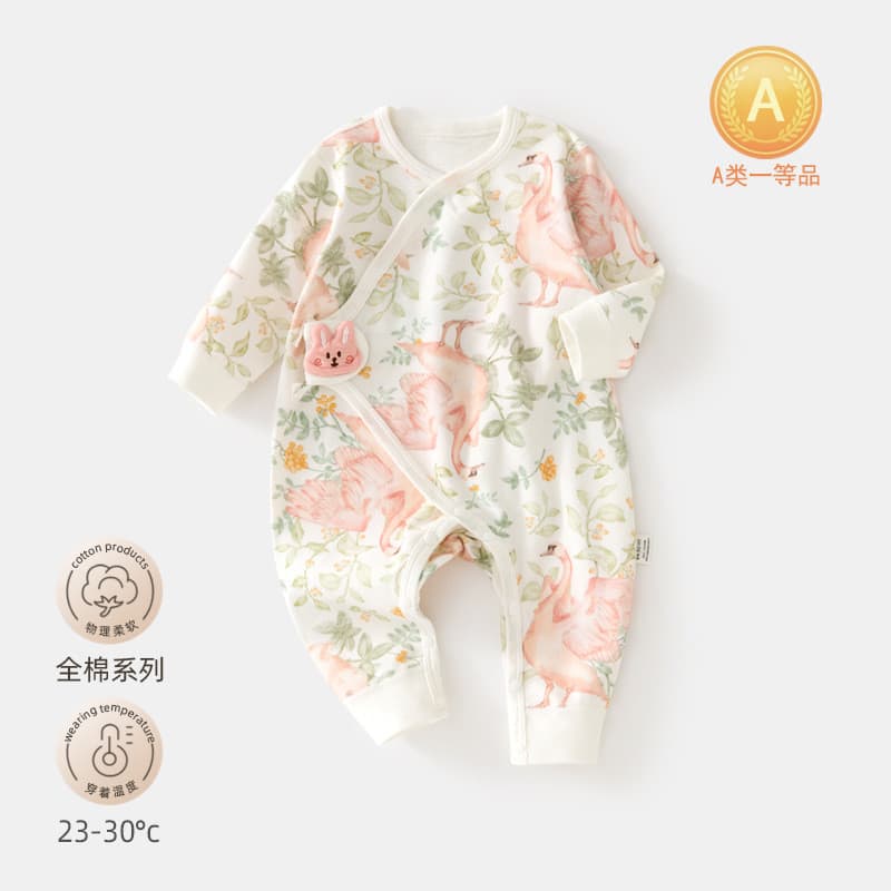 Algodão bebê borboleta roupas classe a bebê macacão outono inverno Base recém-nascido monge roupas quatro estações roupa