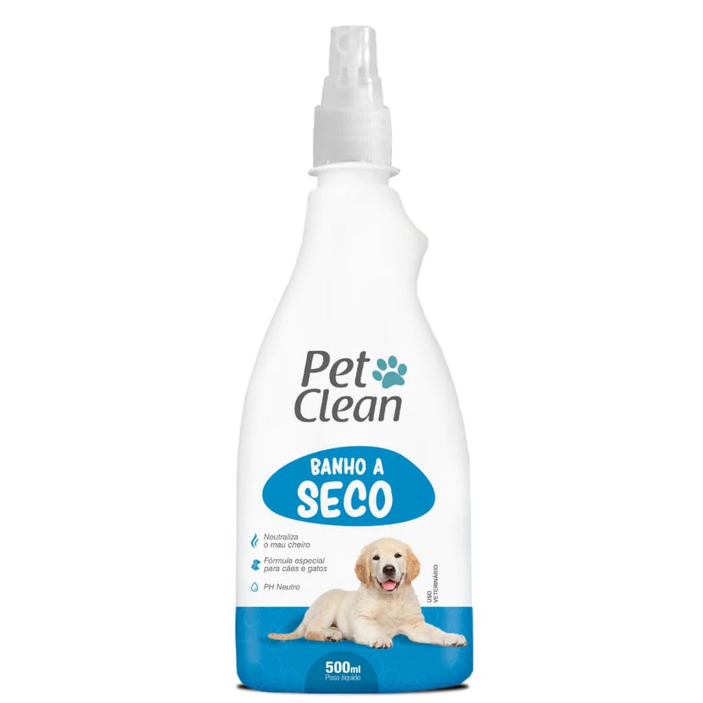 Shampoo para Cachorro e Gato Banho a seco Pet clean
