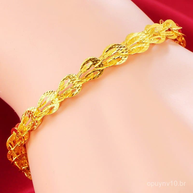 Elegante Pulseira Banhada a Ouro com Corrente em Forma de Cauda de Fênix para Mulheres, Estilo Étnico, Joia Vintage em P