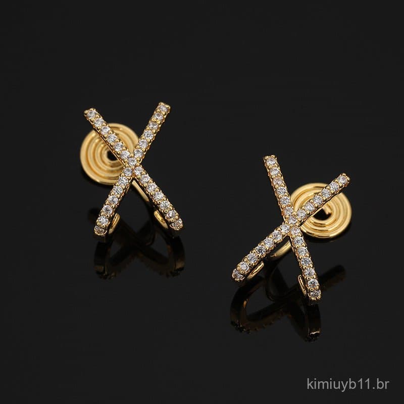 EH19 Brinco de Pressão em Forma de Espiral Simples e Elegante para Orelhas Não Furadas, Brincos de Pressão Minimalistas