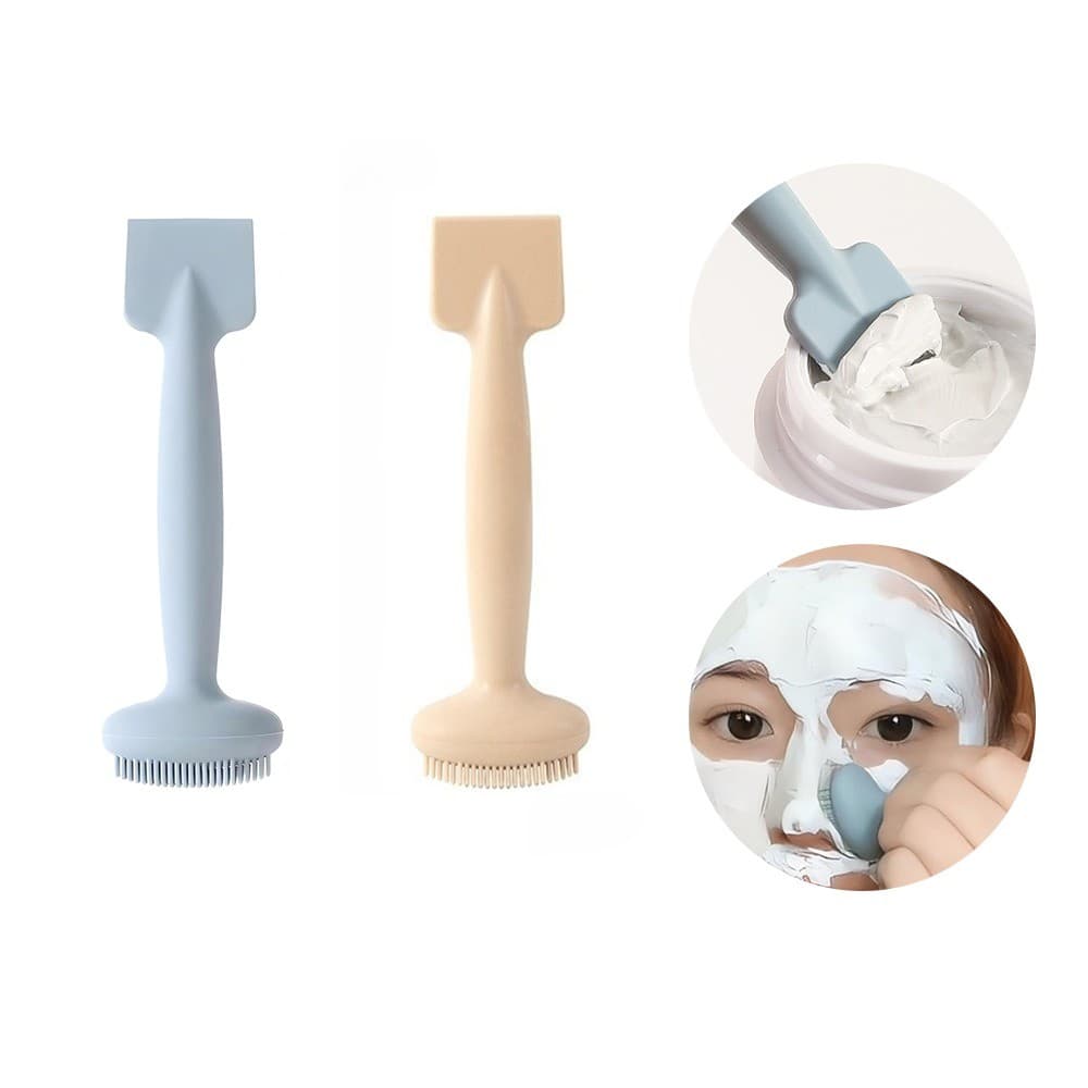 2 Em 1 Escova De Limpeza Facial Esfoliante Massagem Remoção De Cravo Máscara Aplicador Ferramenta