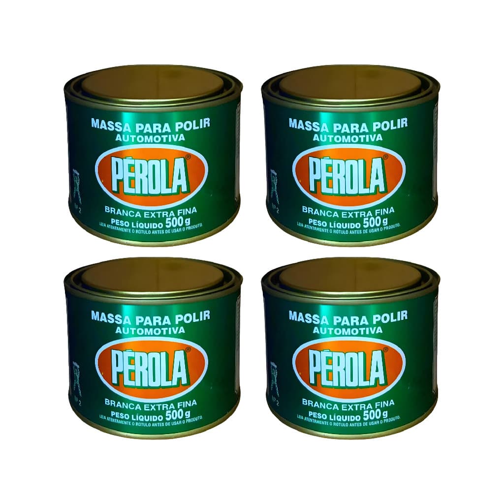 4 Massa Para Polir Branca Extra Fina Nº2 Pérola 500g