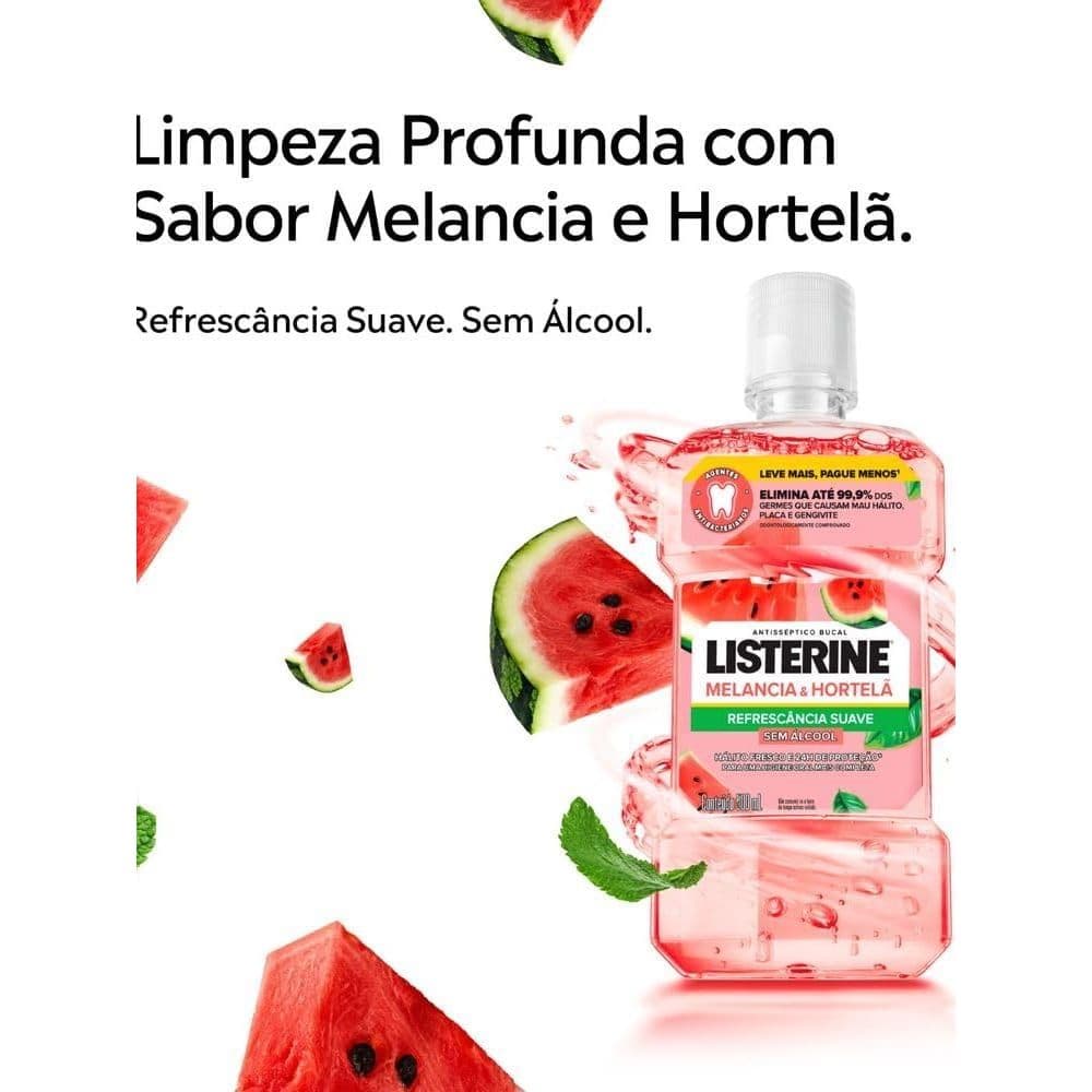Antisséptico Bucal Listerine Melancia 250ml Zero Álcool Original Pronta Entrega