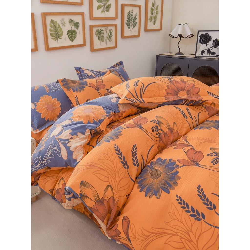 2026 Novo Estilo Fio de Camada Dupla Cânhamo Original Estilo Retro Conjunto de Quatro Peças Dormitório Único Conjunto de