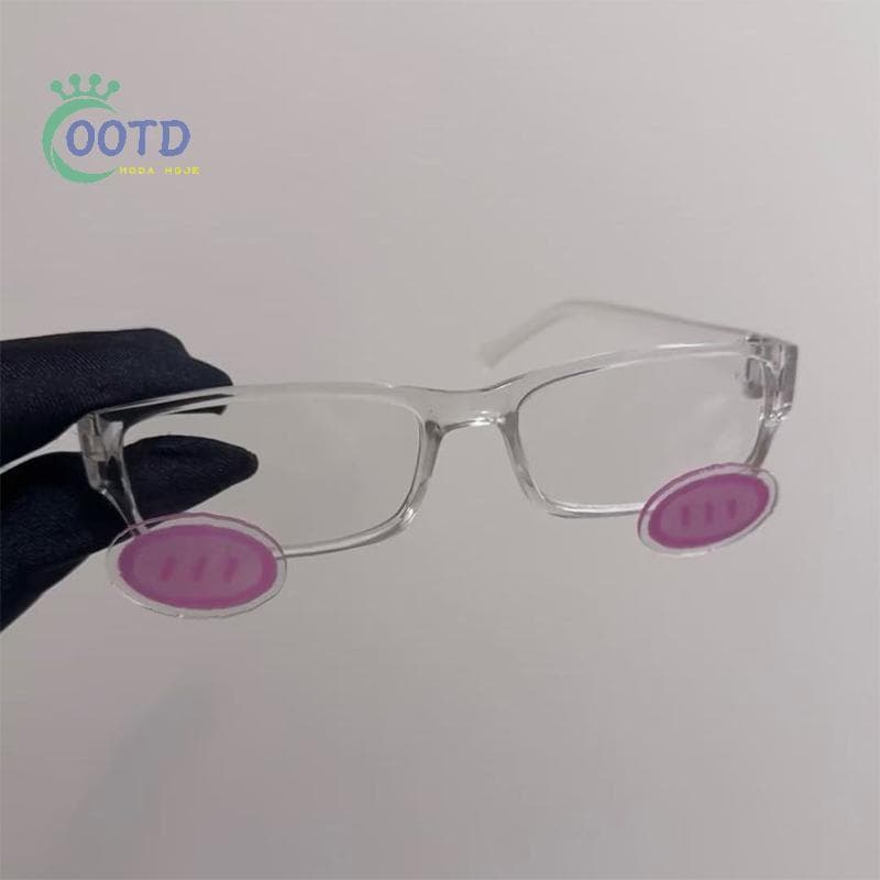 Óculos de Sol Transparentes de Acrílico Rosa Blush, Estilo Anime Cosplay, Retro Y2K, Acessórios Fofos e Modernos de Hoje