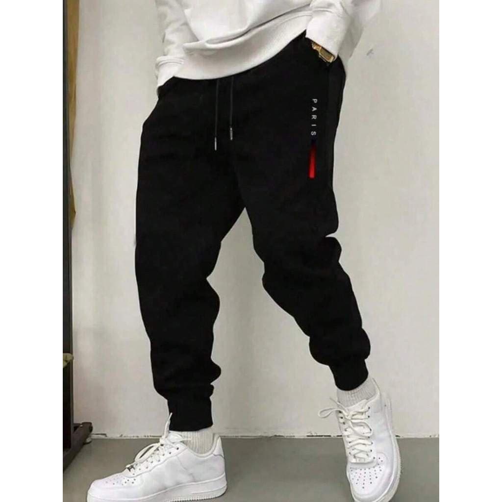 POLAR BEAR Calça Masculina Paris Calça Moletom Jogger Com Bolso Amarraçao Confortavel Macia Envio Imediato