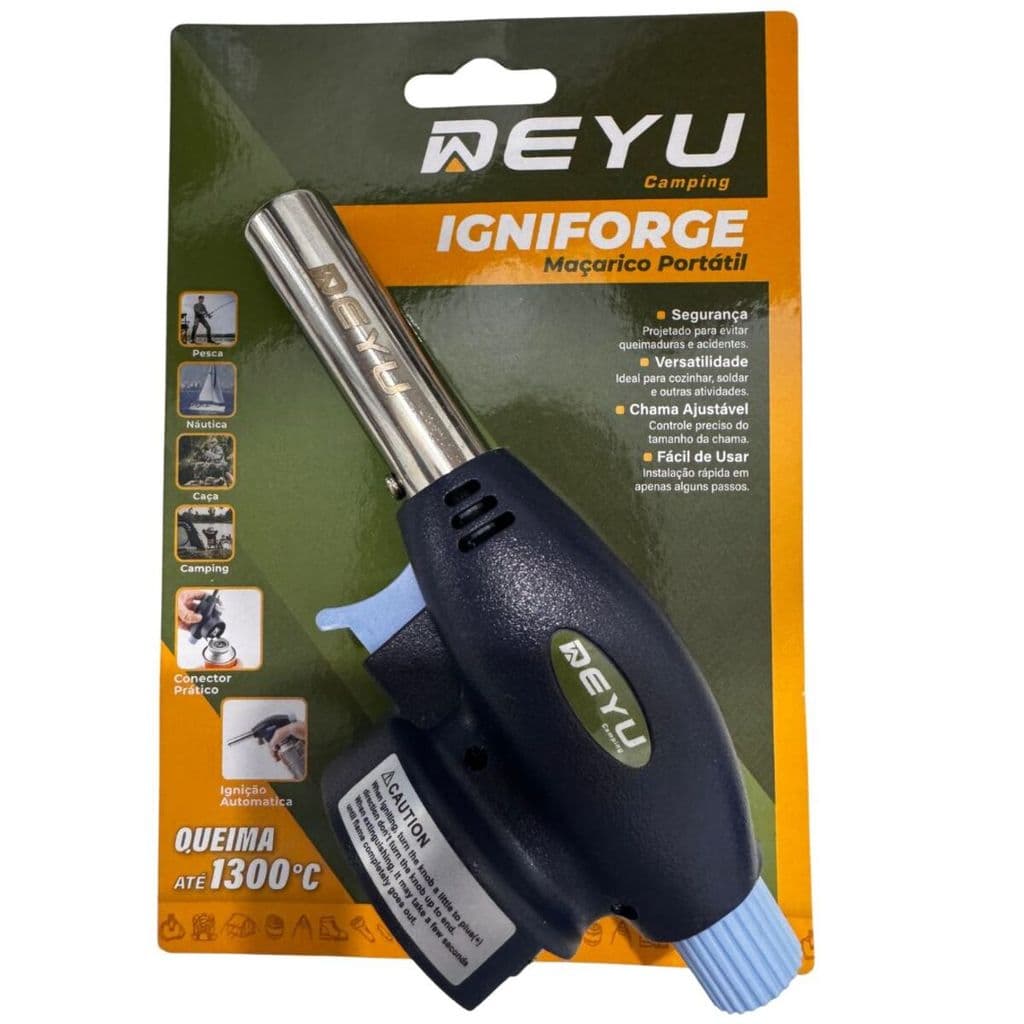 Kit Maçarico Portátil DEYU Igniforge Uso Profissional Pronto Para Uso.