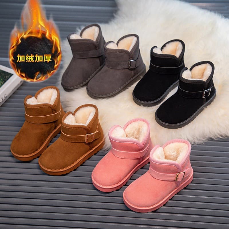 Novas Botas de Neve Acolchoadas para Crianças, Botas de Inverno Quentes e Antiderrapantes para Meninas e Meninos SNWN