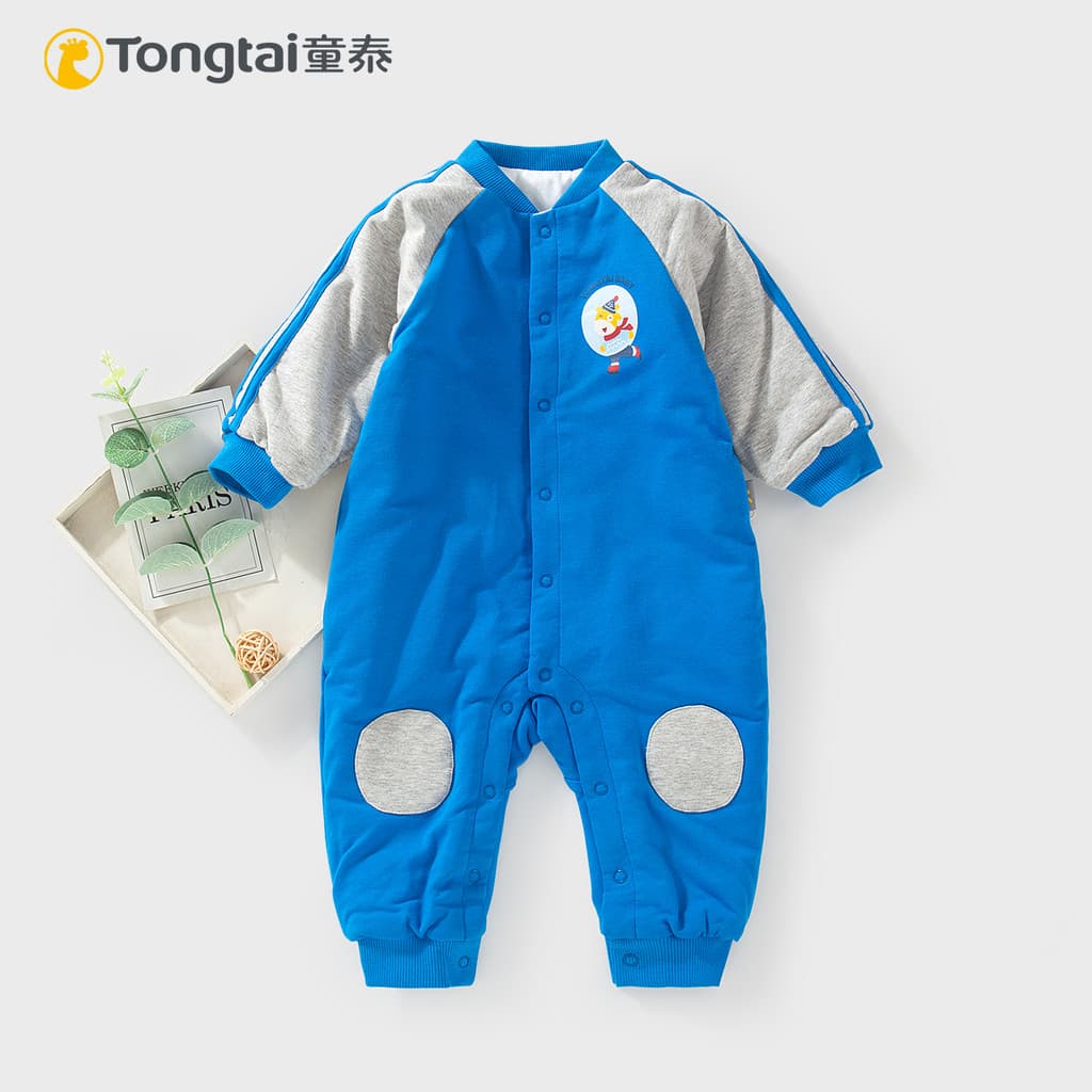 Tongtai outono inverno 6 meses-2 anos de idade Modal fino algodão gola alta de uma peça meninos algodão Folio cor combin