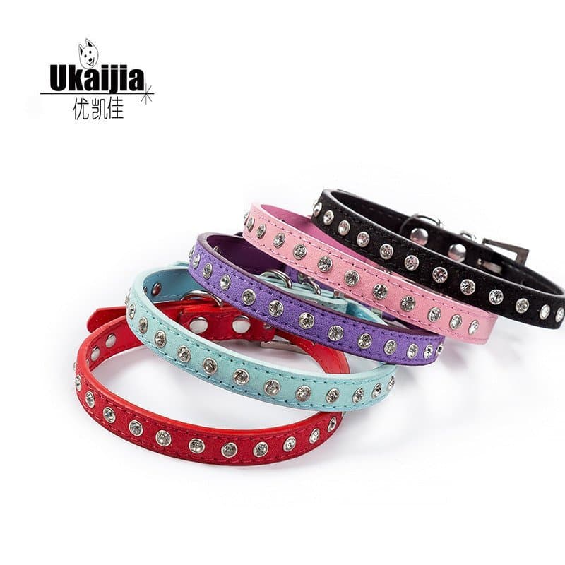 Nova coleira para animais de estimação com strass, coleira para cães com brilhantes diamantes, coleira para gatos ultra