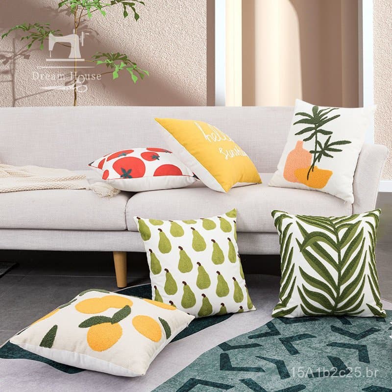 Almofada decorativa moderna e minimalista em estilo ins, almofada de sofá para sala de estar nórdica, capa de almofada l